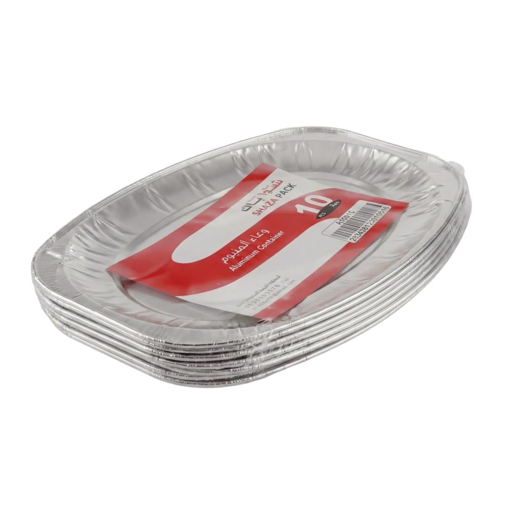 صحون ألومنيوم مستطيل من شذا باك – 10 حبات - A10016