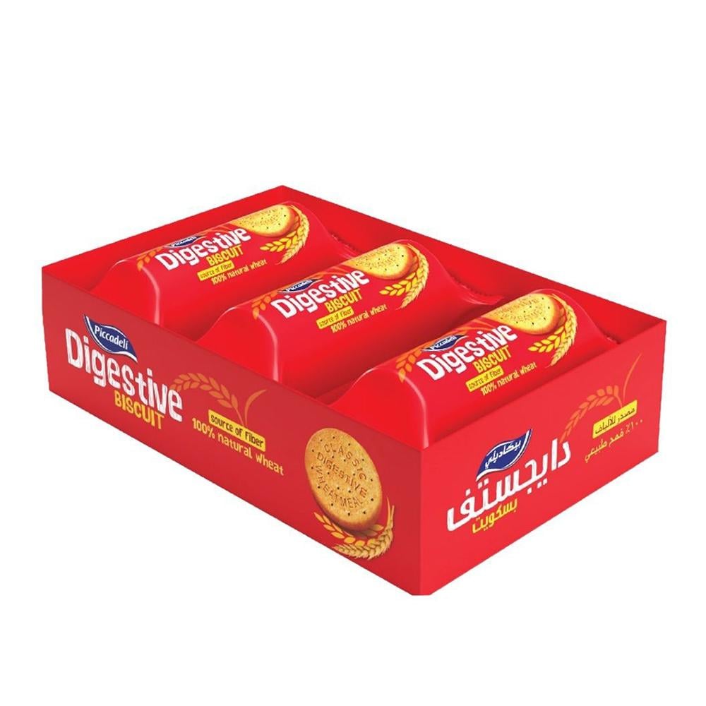 بيكاديلي داجستيف بسكويت القمح الطبيعي – 1 كرتون × 3 حبات