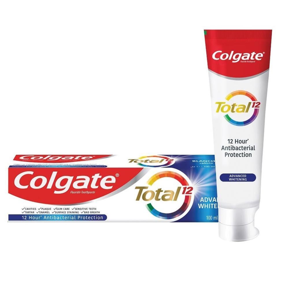 معجون أسنان توتال 12 بياض مطور من كولجيت – 100 مل