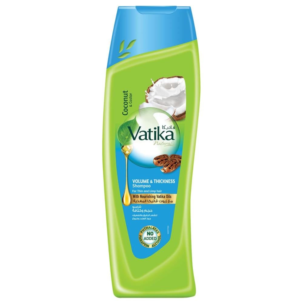 شامبو حجم وكثافة بزيت جوز الهند وزيت الخروع من فاتيكا – 350 مل