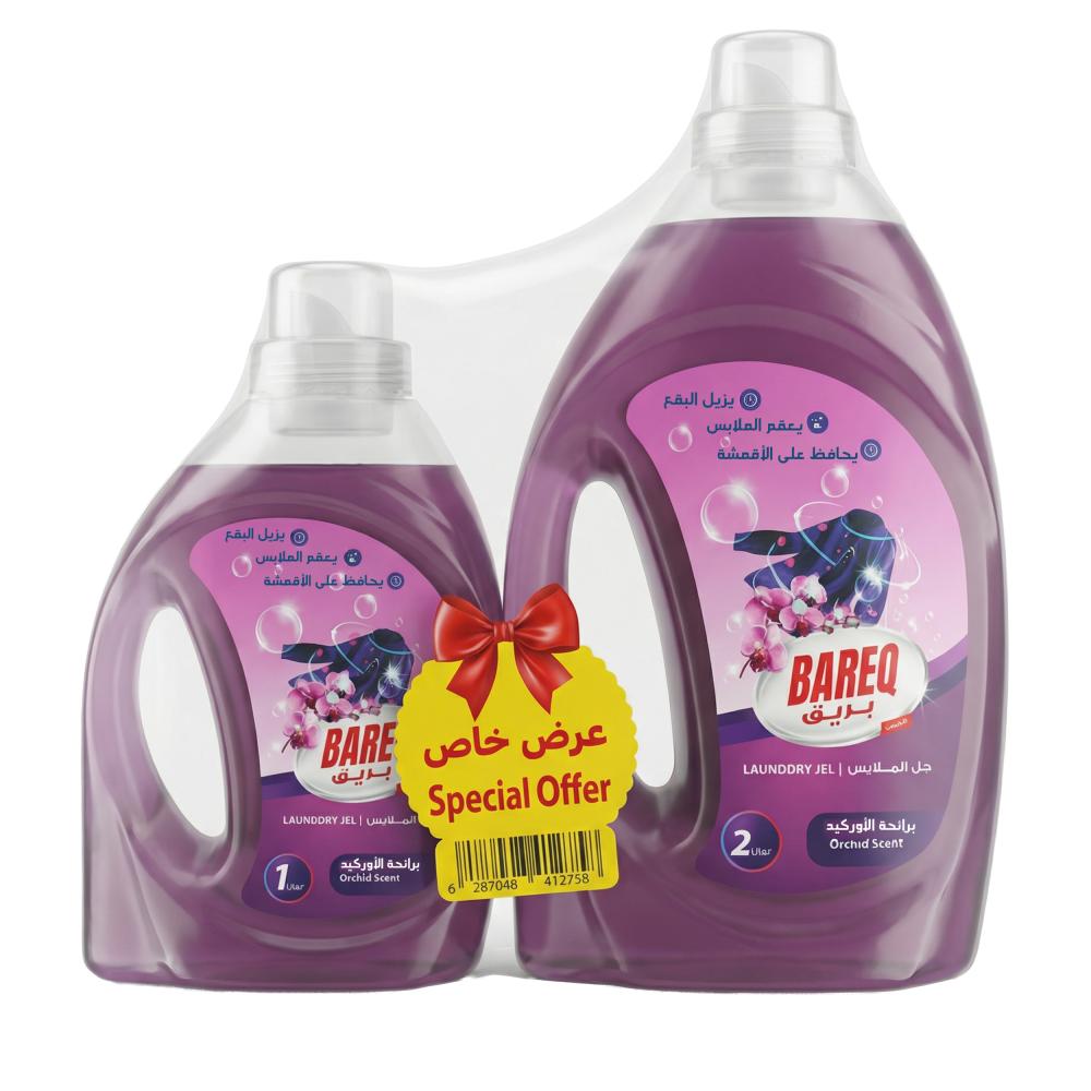 جل غسيل الملابس برائحة الأوركيد من بريق – 2 لتر + 1 لتر مجانا