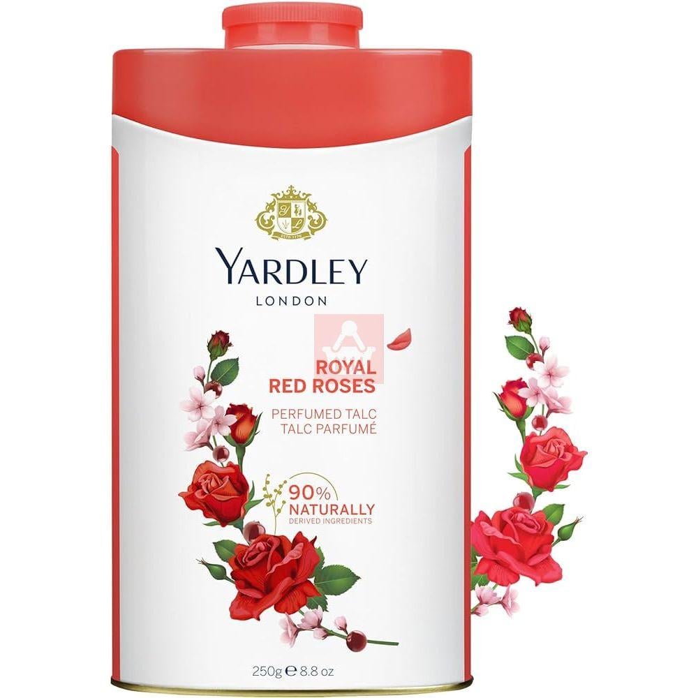بودرة التلك المعطرة من Yardley London – لمسة الورد الملكي - 250 جم