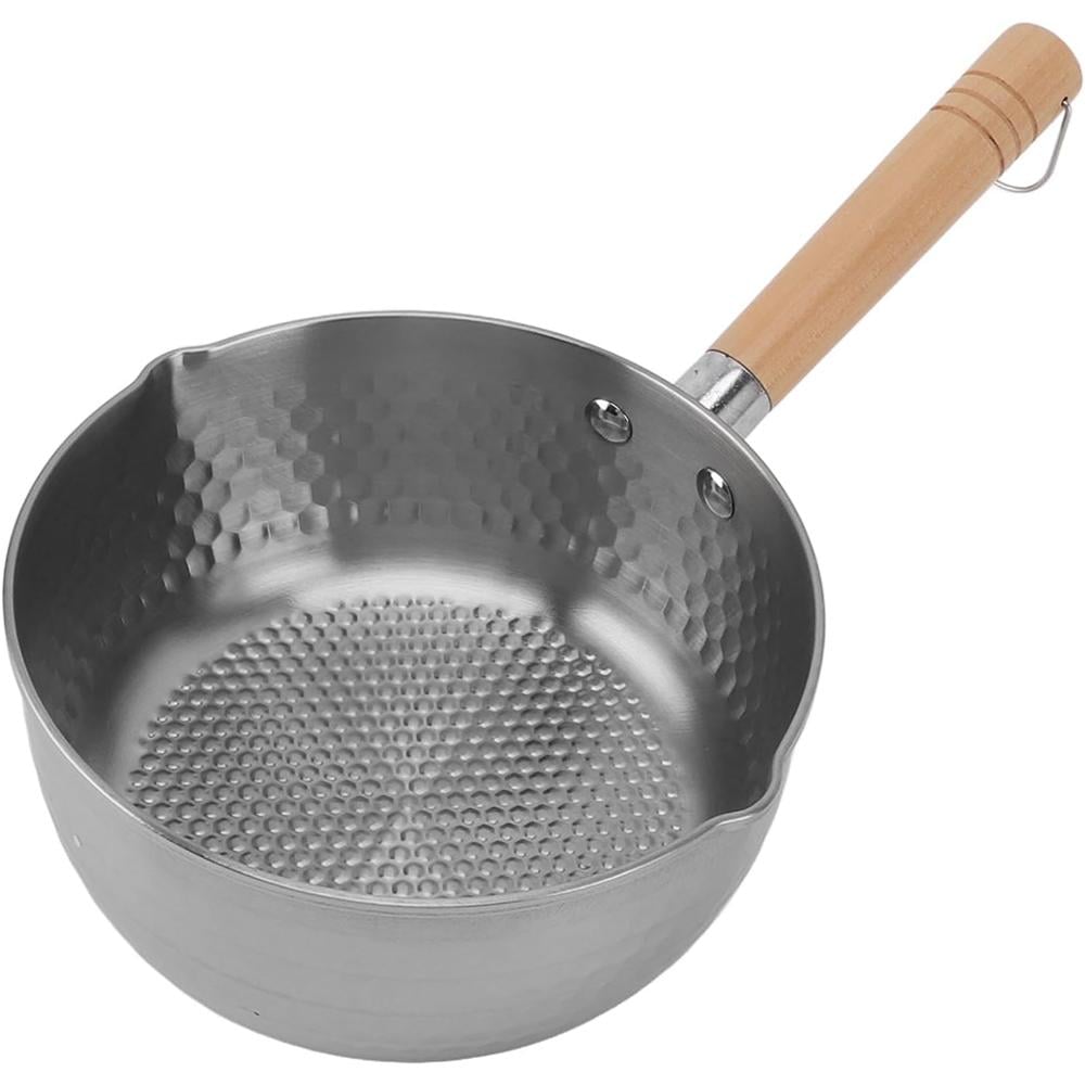 مقلاة الفولاذ بيد خشبي بنمط سداسي - AL-7967