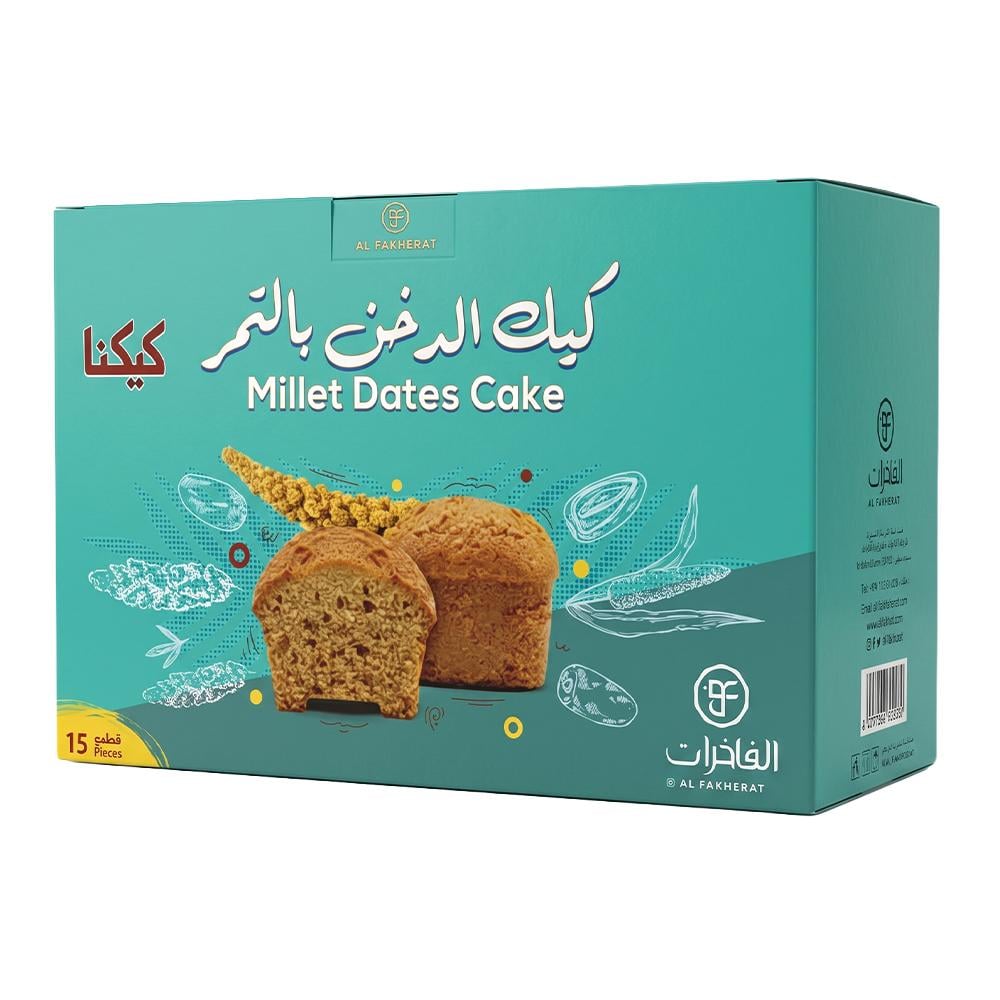 الفاخرات كيك الدخن بالتمر كيكنا – 1 كرتون × 15 حبة