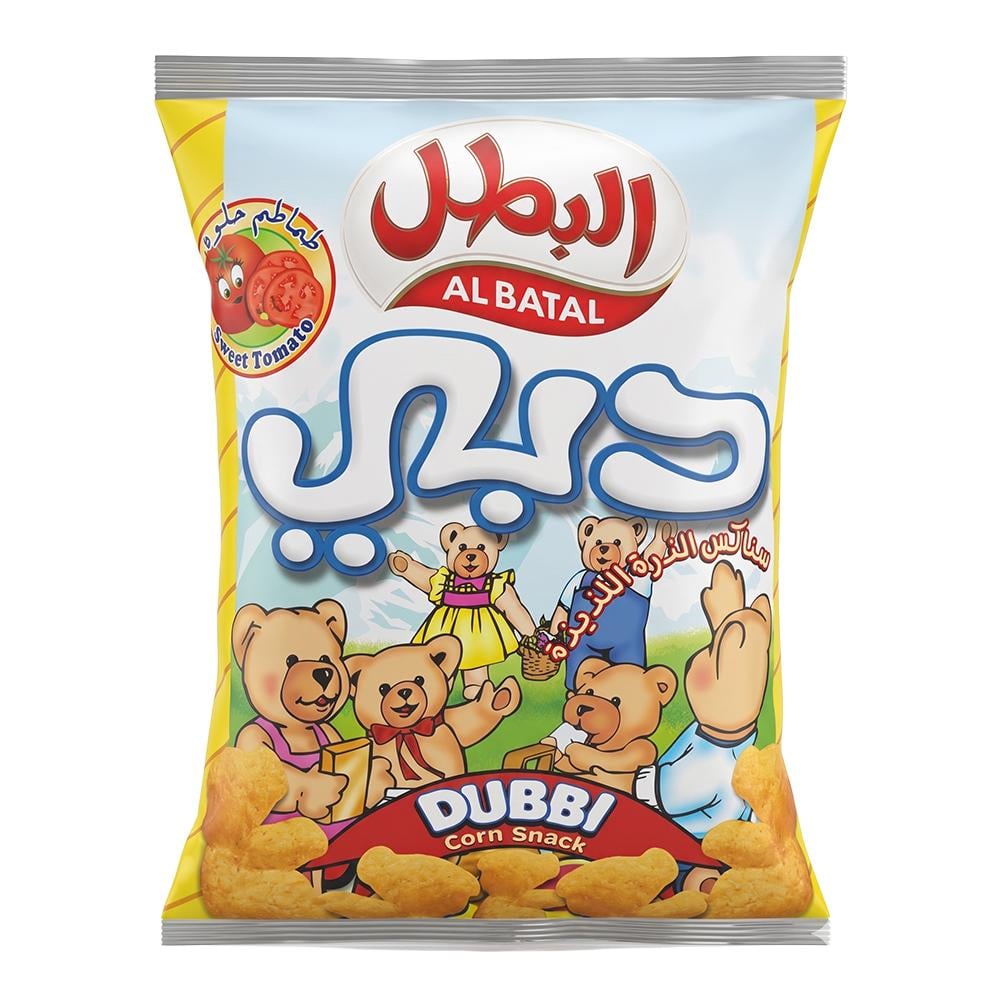 البطل دبي سناكات الذرة بنكهة الطماطم الحلوة – 100 جرام