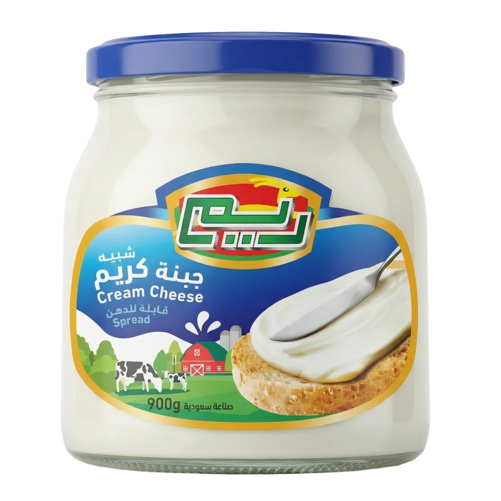 شبيه جبنة كريم قابلة للدهن بطعم القشطة من ريم – 910 جرام