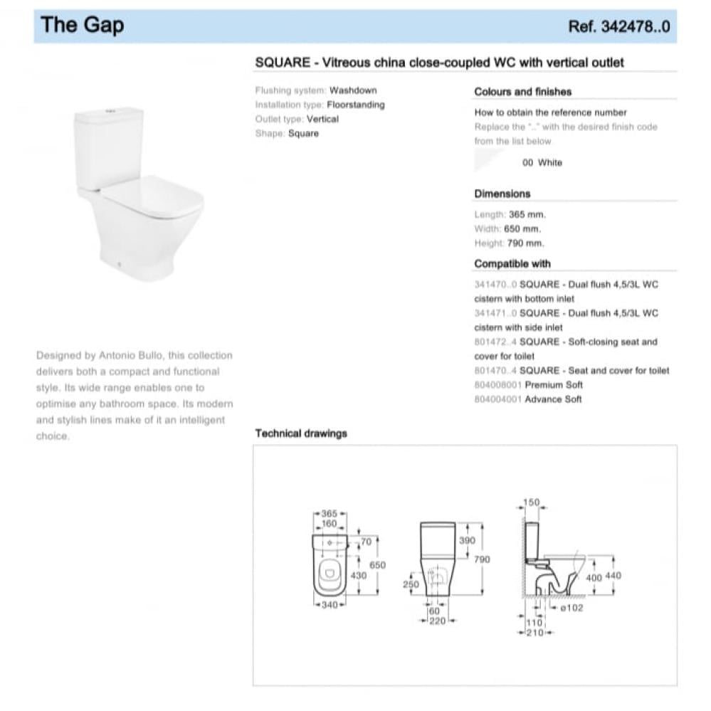كرسي حمام روكا ذا جاب غطاء هيدروليك ROCA