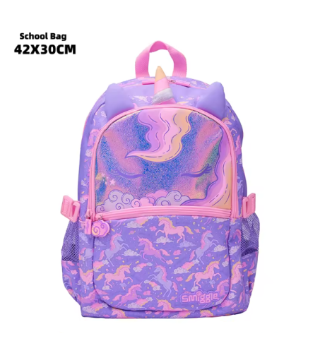 حقيبة مدرسية Smiggle مجموعة اليونيكورن الوردي