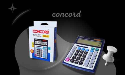 CONCORD CC2JC آلة حاسبة ثقيلة مكونة من 12 رقمًا، ط...