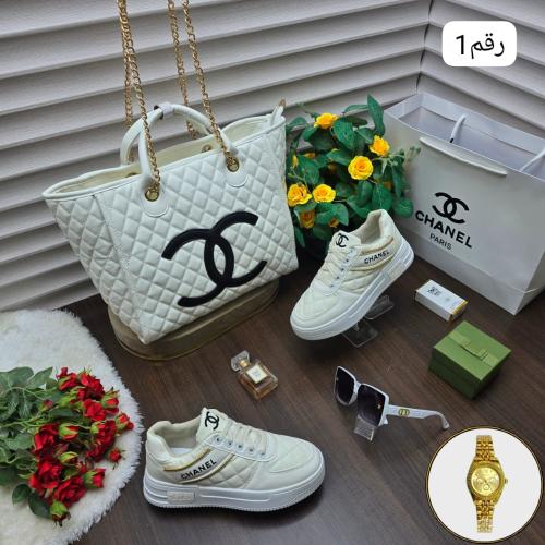 طقم شنطه ماركة شانيل كامل نفس الصوره