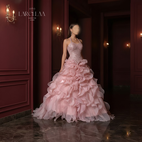 فستان سهرة كلفة + جازار مع بطانة تفته