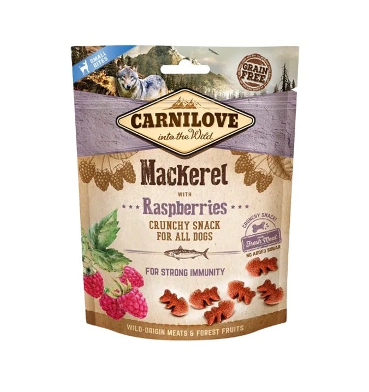 كارنيلوف مكافات مقرمشة للكلاب بسمك الماكريل والتوت- 200 جرام