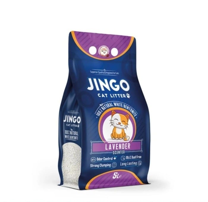 جينجو رمل قطط برائحة اللافندر- 5 لتر
