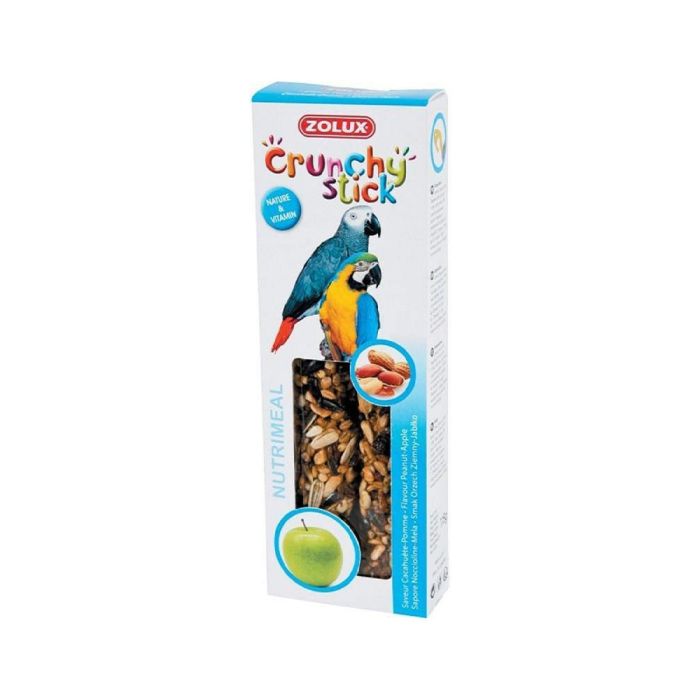 زولكس كرانشي ستيكس مكافات بالفول السوداني و التفاح للببغاوات- 115 جرام