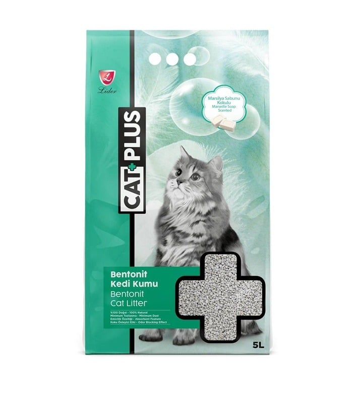 كات بلس رمل للقطط بنتونيت برائحة صابون مارسيليا- 5 لتر