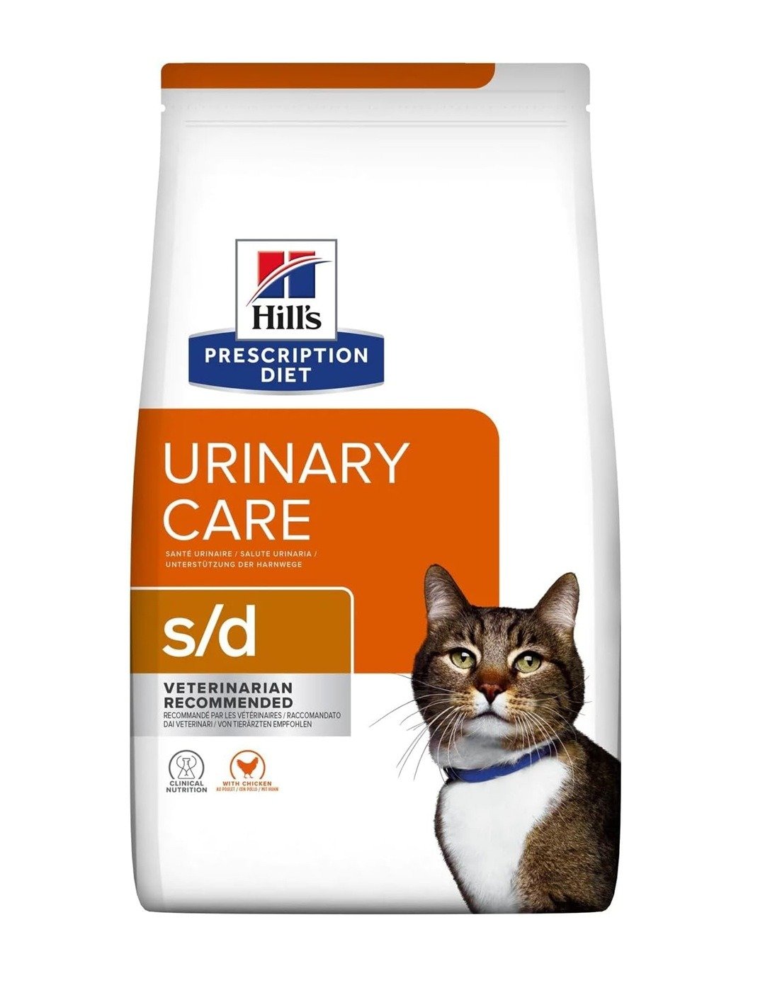 هيلز SD طعام جاف بيطري بالدجاج للعناية بالجهاز البولي للقطط- 1.5 كجم