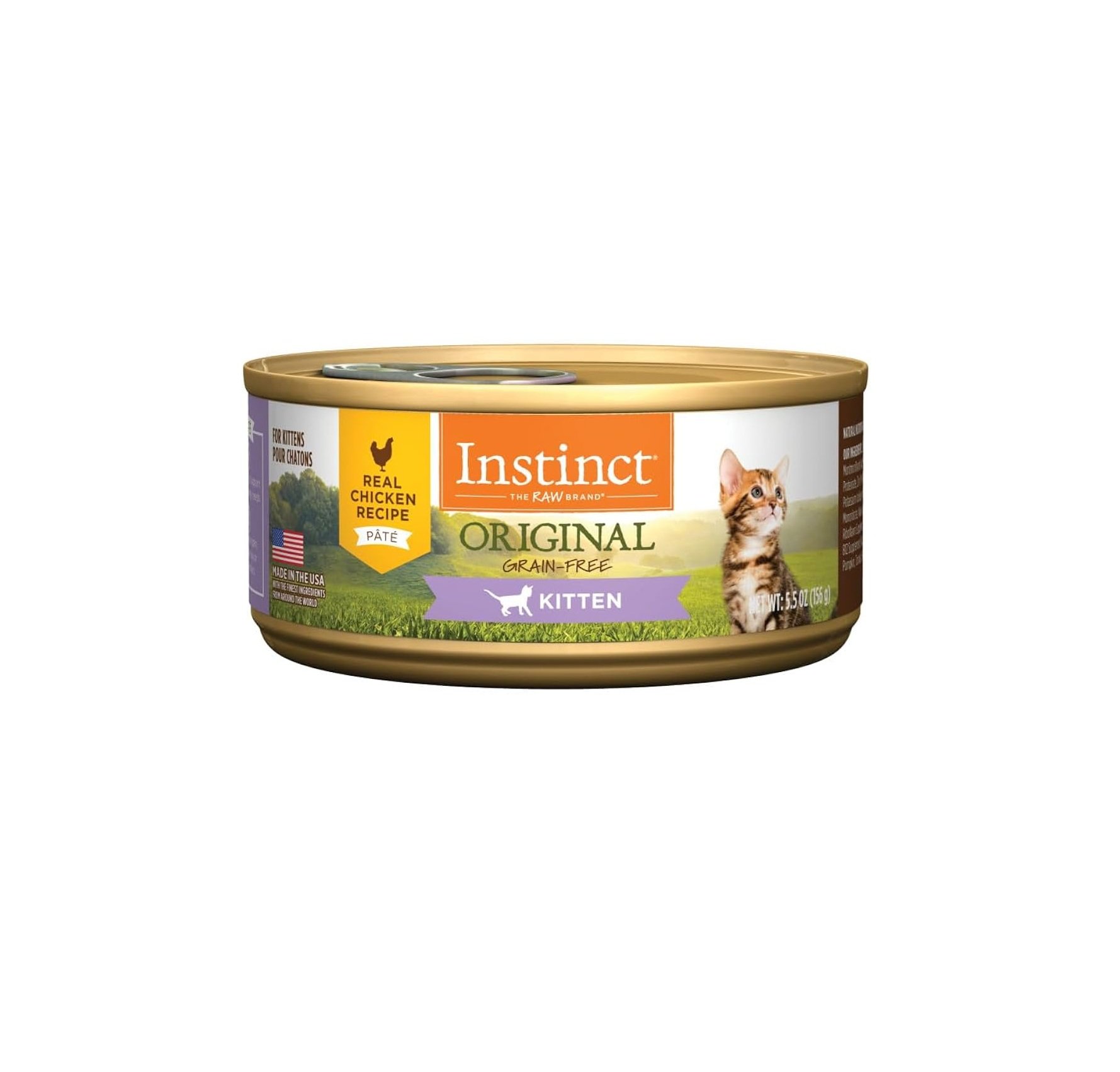 انستينكت اوريجينال طعام رطب بالدجاج للقطط الصغيرة- 6 حبات*156 جرام