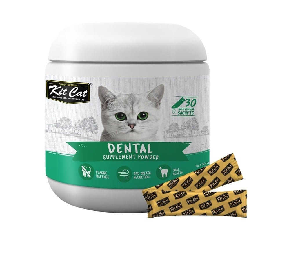 كيت كات بودرة مكمل غذائى للعناية بالاسنان للقطط- 30 ظرف*5 جرام