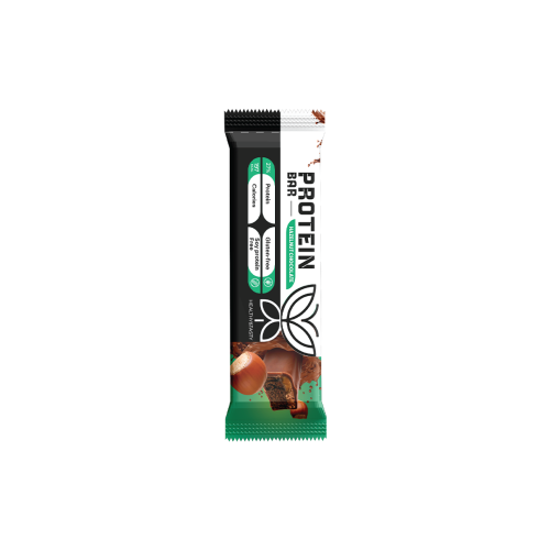 بروتين بار كرانش: بنكهة الشوكوتة والبندق مع حشوة الكراميل ومحلي 60 غرام