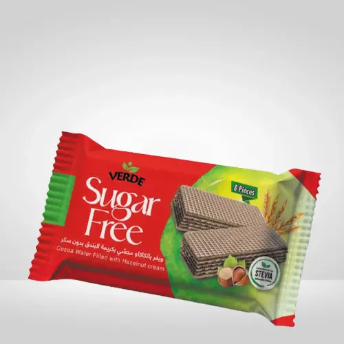 كرتون ويفر بالكاكاو محشي بكريمة البندق من فيردي 60جم 15 قطعة - Verde Cocoa Wafer Filled with Hazelnut cream
