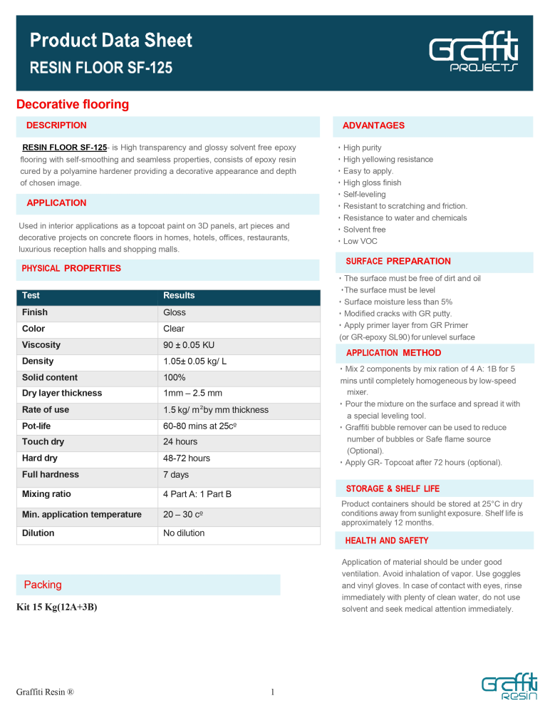 جرافيتي ريزن -Resin Flooring