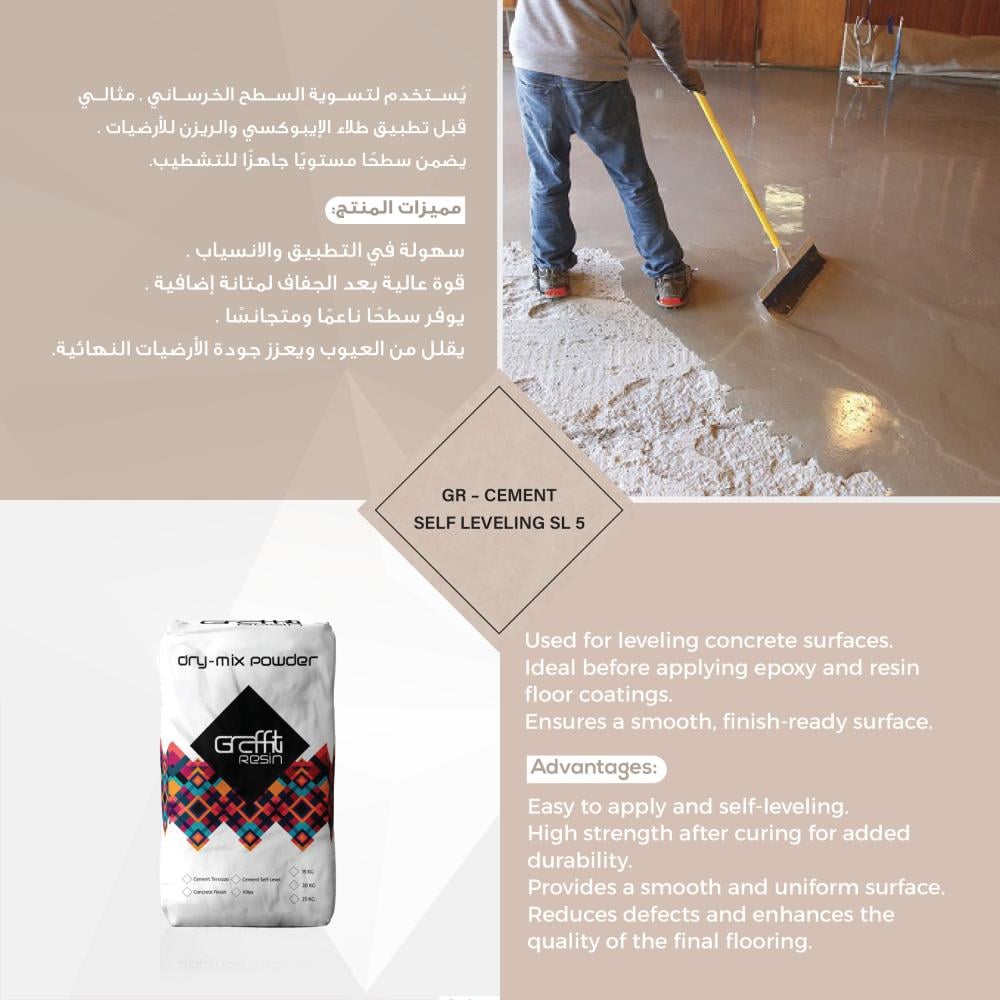 جرافيتي ريزن – Cement Self Level 15 KG