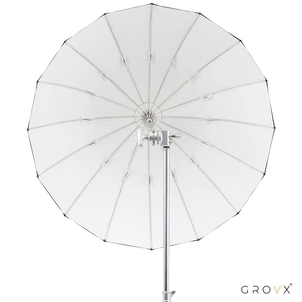 ديب أمبريلا أبيض 130 سم لارج مع المشتت Grovx UB-L 130 W | مظلة تصوير عميقة سوفت بوكس بارابوليك Deep Umbrella 130cm Large