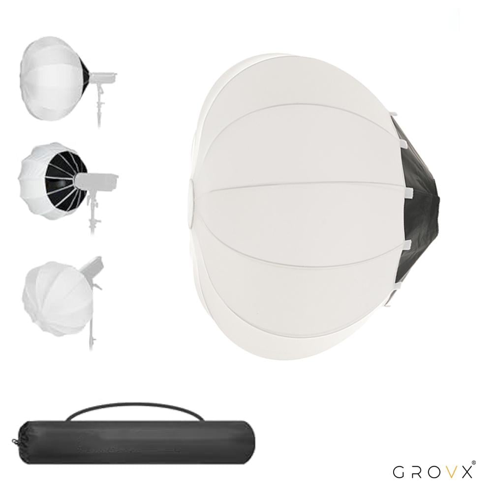 GROVX BF-320 Bi-Color 300W Professional Photography Lighting Package,  for Mobile and Camera, with Lantern Softbox and C Stand