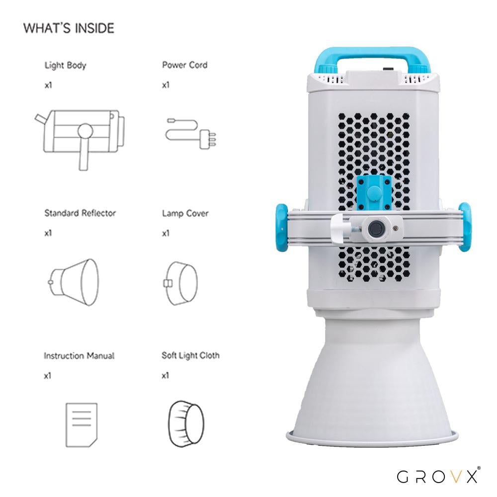 GROVX BF-320 Bi-Color 300W Professional Photography Lighting Package,  for Mobile and Camera, with Lantern Softbox and C Stand
