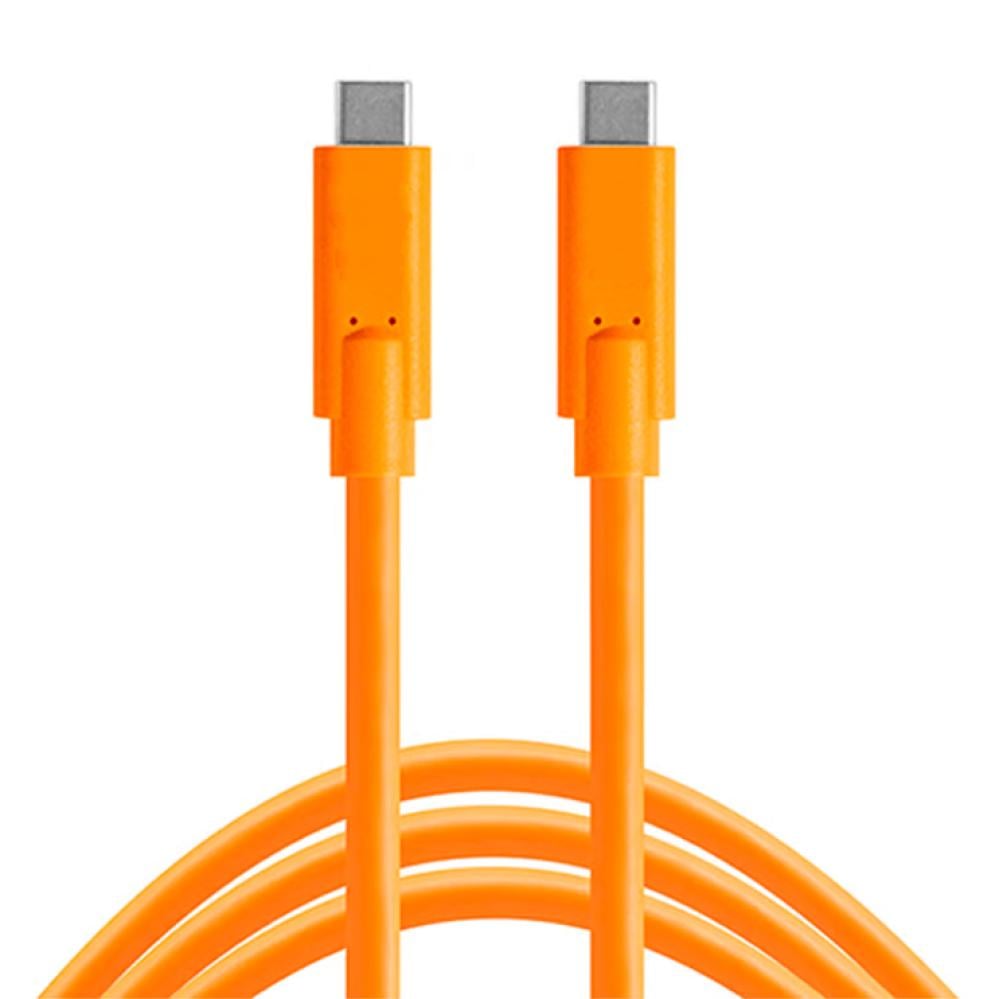كيبل سلك من الكاميره الى لابتوب او الكبيوتر بطول 5 متر برتقالي من Type-C الى Type-C بجودة عالية