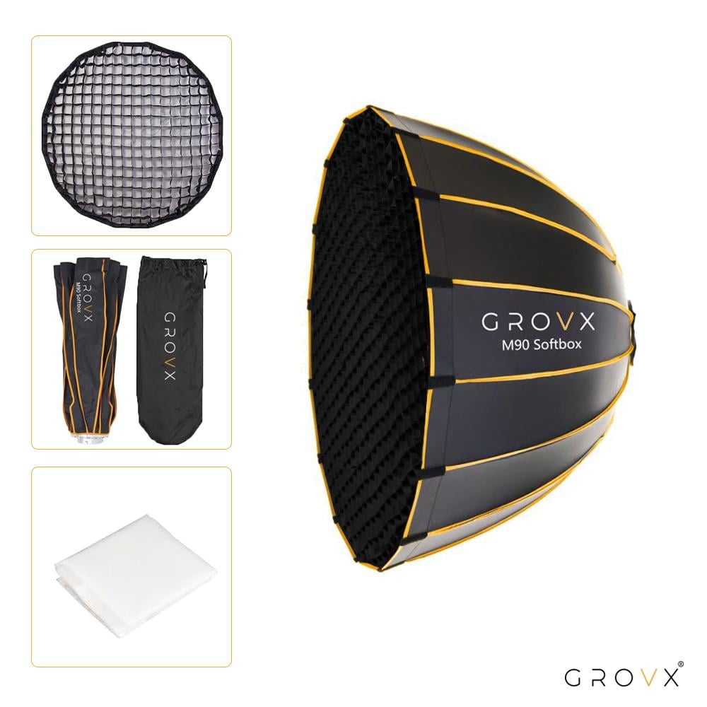 باكيج إضاءة استوديو احترافي GROVX BF واط 320 VL 300 LED Bi-Color شامل ملحقات كاملة اوكتا ديب سوفت و استاند تصوير ثنائية اللون 2700K-6500K