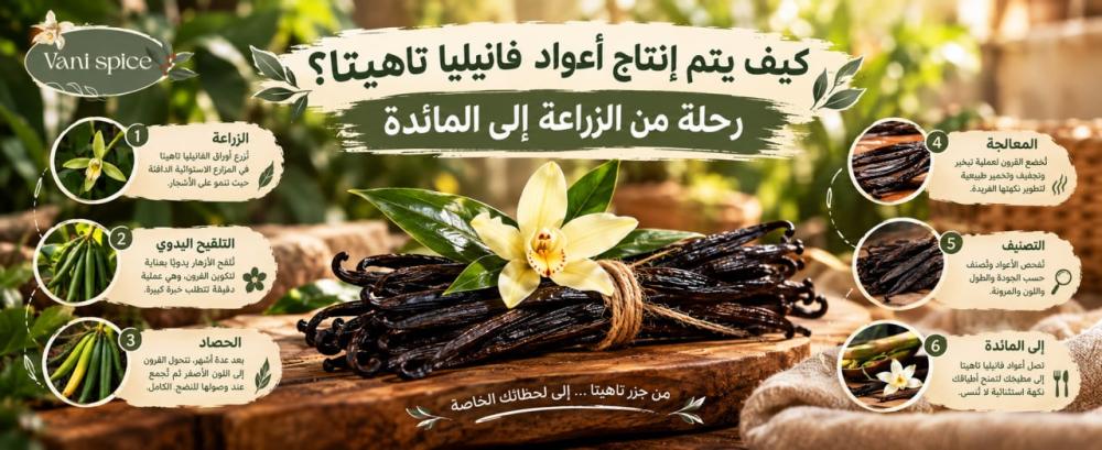 كيف يتم إنتاج أعواد فانيليا تاهيتا؟ رحلة من الزراعة إلى المائدة
