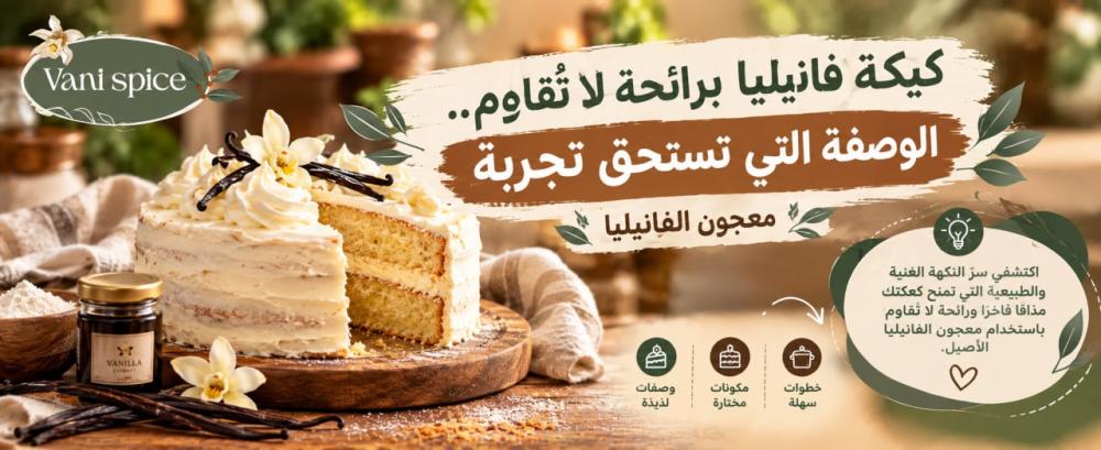 كيكة فانيليا برائحة لا تُقاوم.. الوصفة التي تستحق تجربة معجون الفانيليا