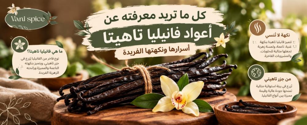 كل ما تريد معرفته عن أعواد فانيليا تاهيتا أسرارها ونكهتها الفريدة