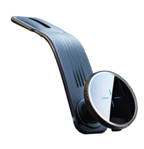 حامل جوال مغناطيسي للسيارة قابل للتعديل 360 درجة مع شاحن لاسلكي