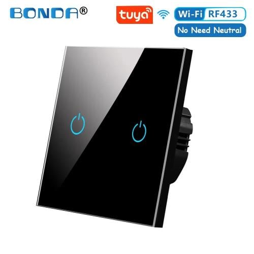 "BONDA مفتاح ذكي Alexa RF433 لا يوجد تحكم Tuya محا...