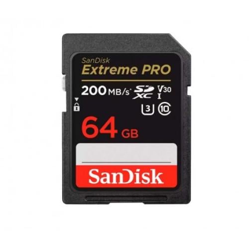 SanDisk Extreme PRO SDXC 64GB 200MB/S V30 UHS-I Ca...
