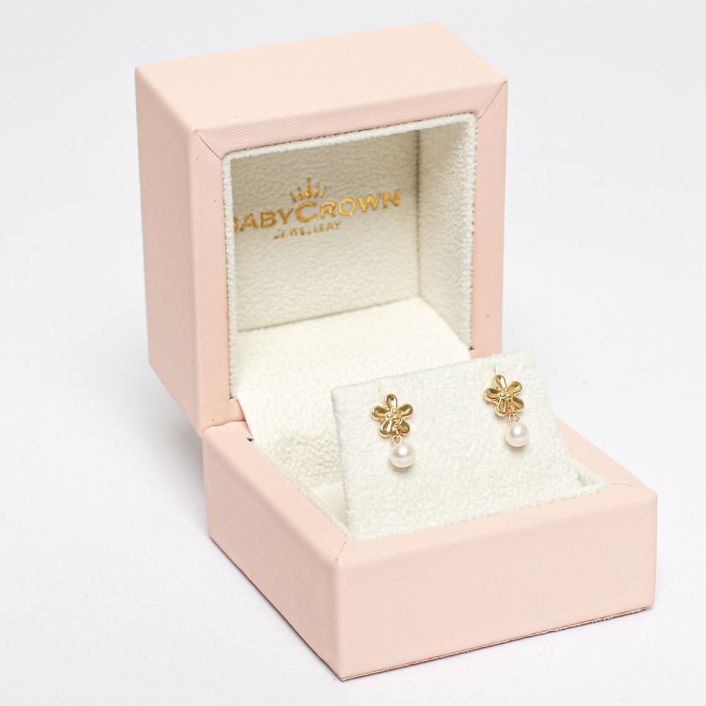 Lulu Flower Earrings Baby Crown مجوهرات أطفال ذهب فاخرة بتصاميم