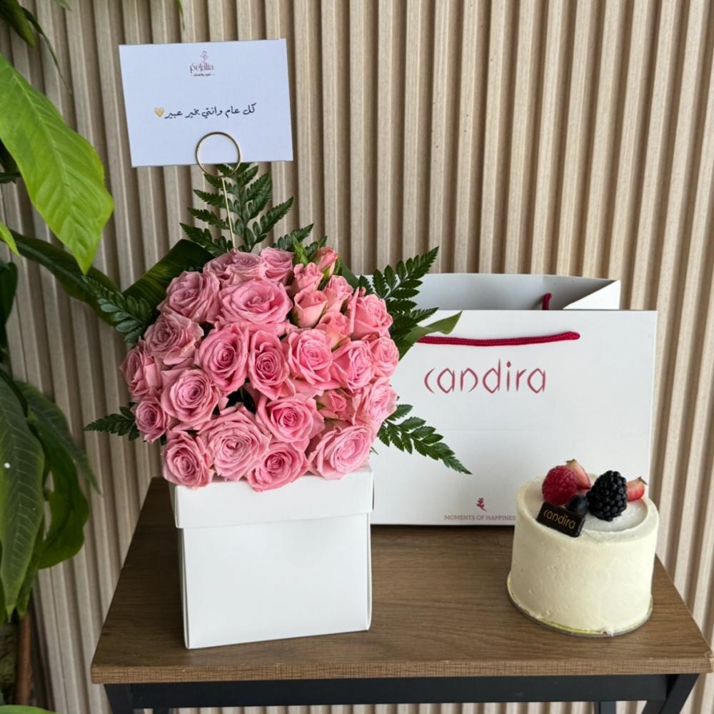 بكج الكيك والورد