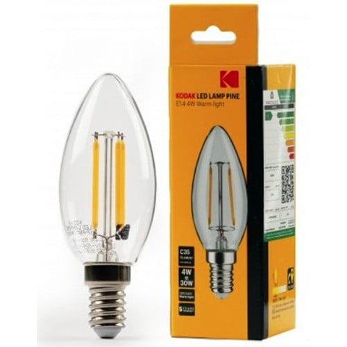 لمبة شمعة ليد E14 4W 220V اصفر