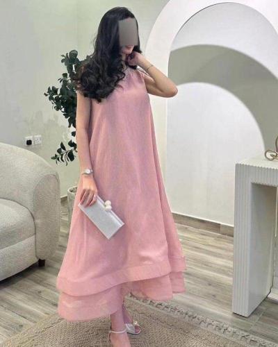 فستان وردي كلاسك