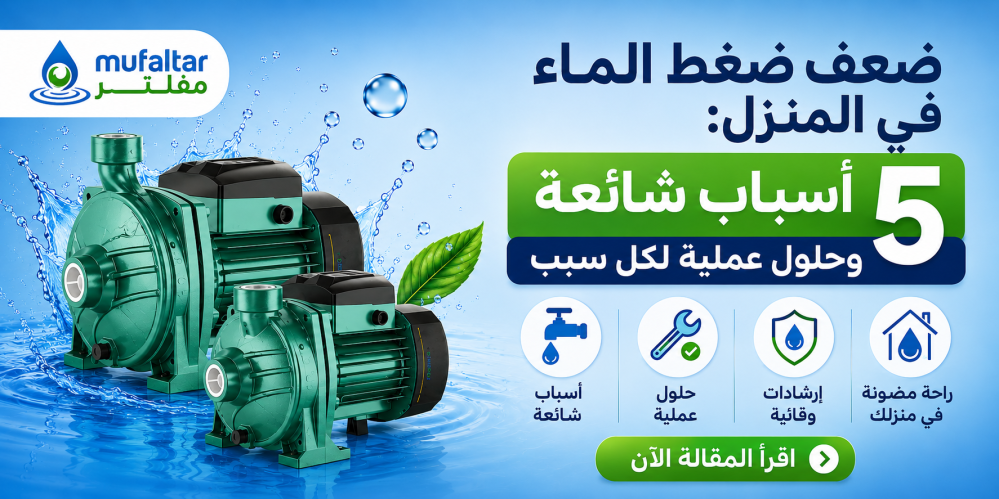 ضعف ضغط الماء في المنزل: 5 أسباب شائعة وحلول عملية لكل سبب