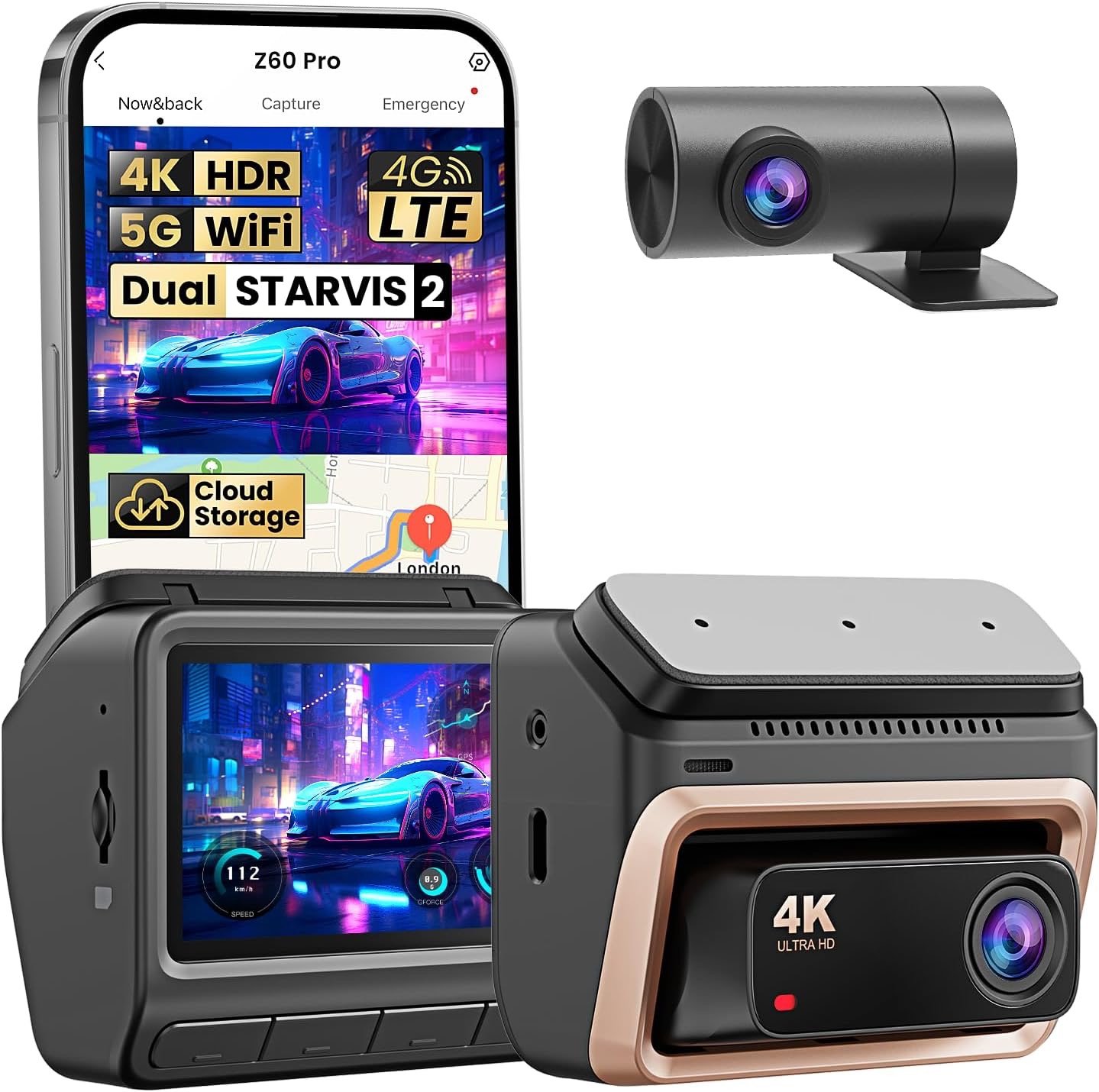 DDPAI Z60 PRO Dual camera 4k