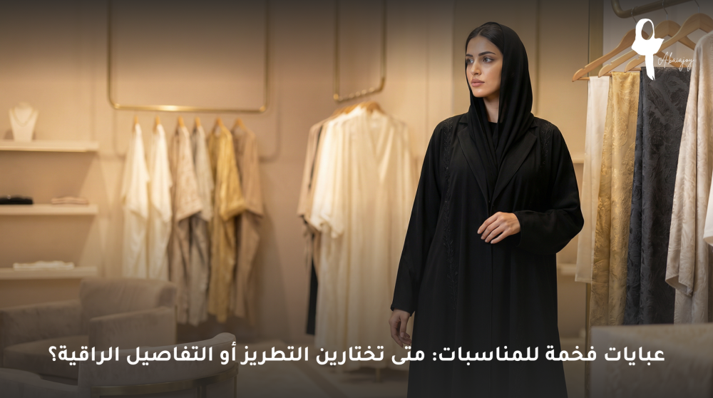 عبايات فخمة للمناسبات: متى تختارين التطريز أو التفاصيل الراقية؟