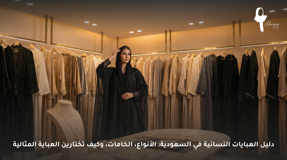 دليل العبايات النسائية في السعودية: الأنواع، الخامات، وكيف تختارين العباية المثالية