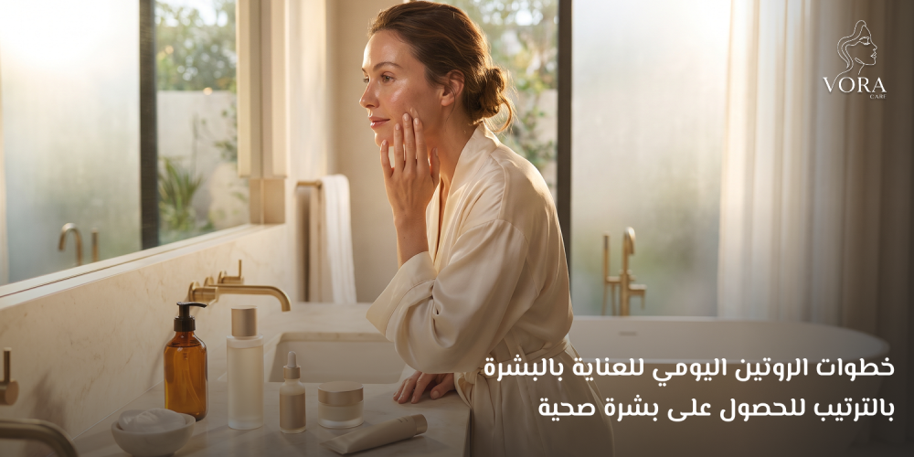 خطوات الروتين اليومي للعناية بالبشرة