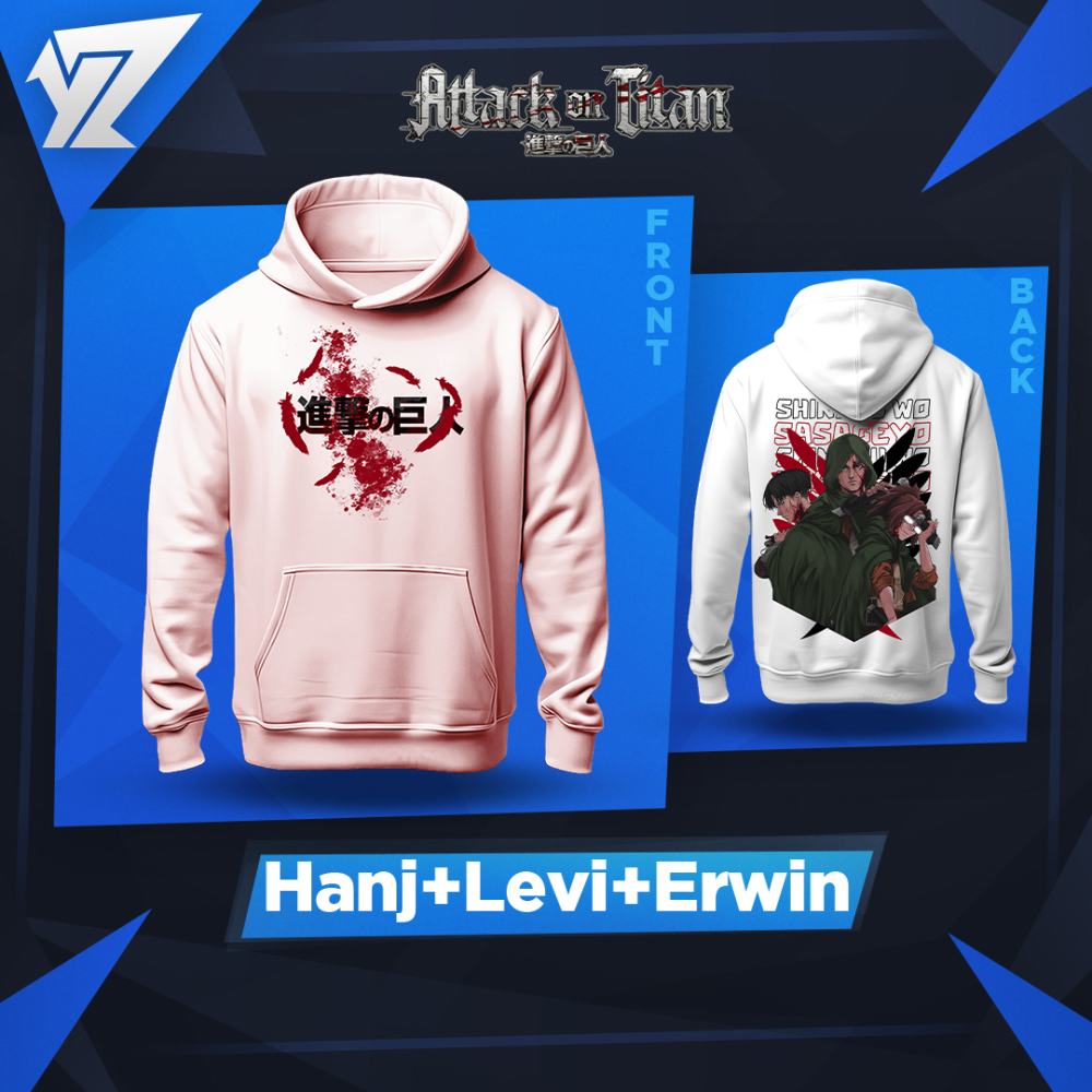 هودي هانجي و ليفاي و ايروين - Hanji Levi Erwin Hoodie