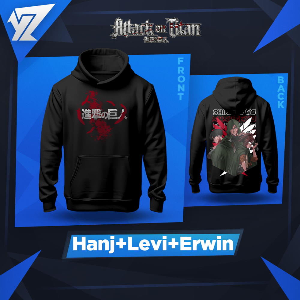 هودي هانجي و ليفاي و ايروين - Hanji Levi Erwin Hoodie
