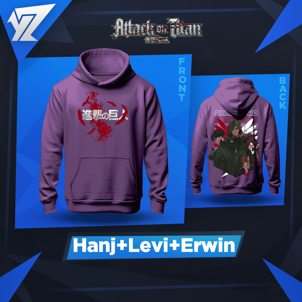 هودي هانجي و ليفاي و ايروين - Hanji Levi Erwin Hoodie