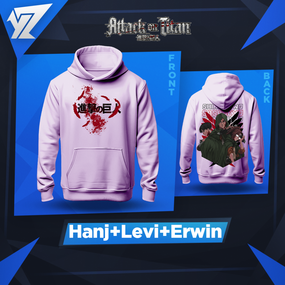 هودي هانجي و ليفاي و ايروين - Hanji Levi Erwin Hoodie